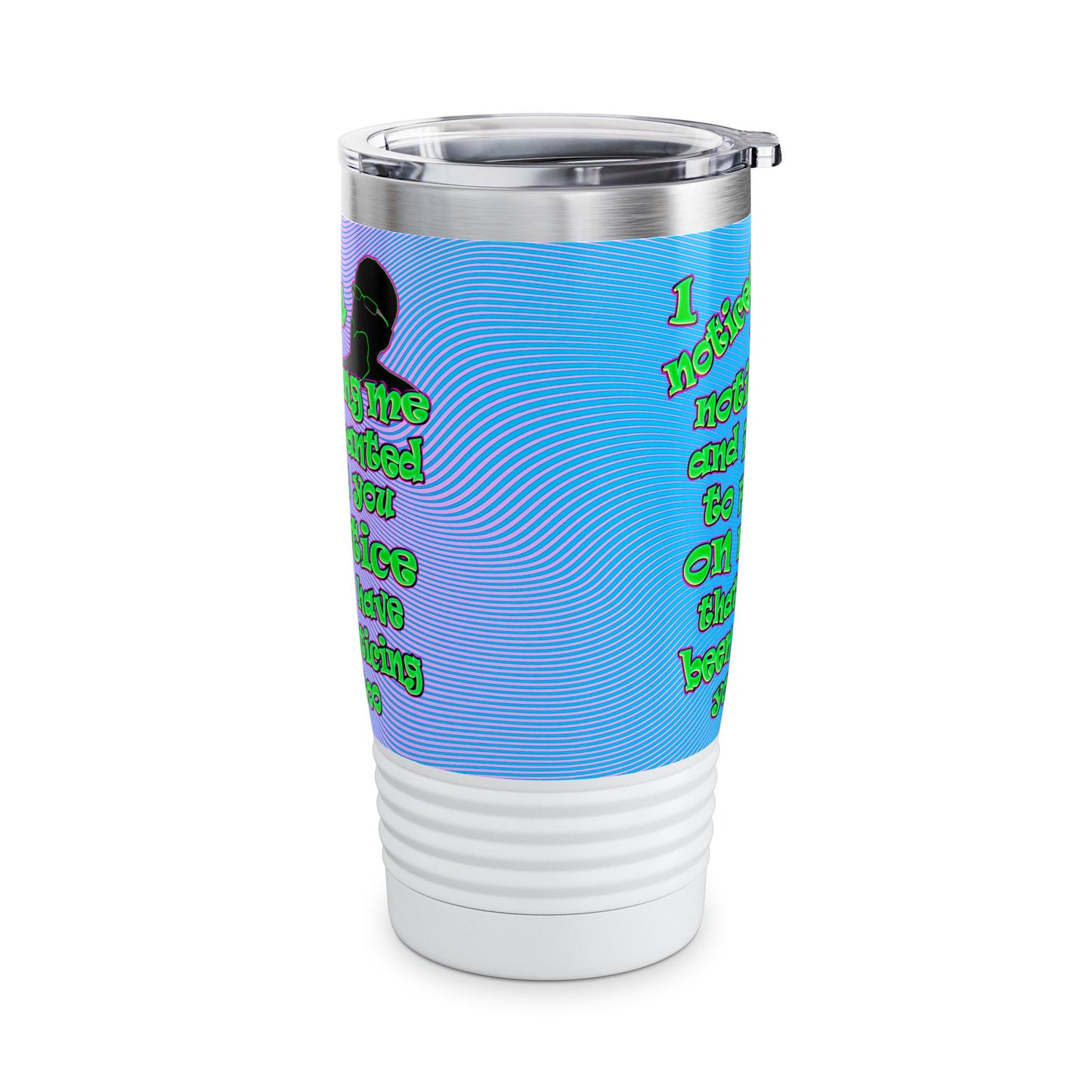 noticed you noticing - Ringneck Tumbler, 20oz (light blue-purple wave)