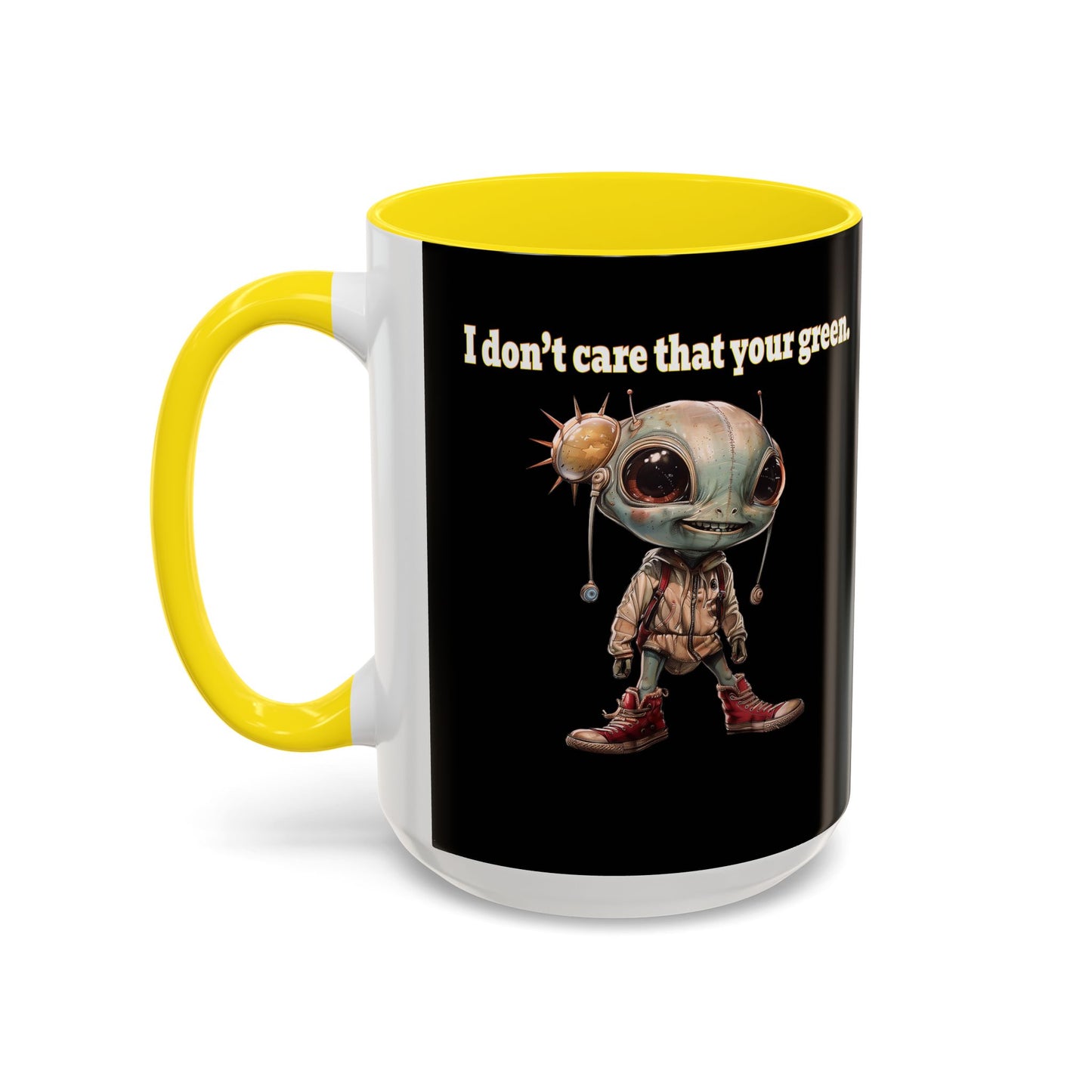 I don't care that your grey - Accent Mug (black)