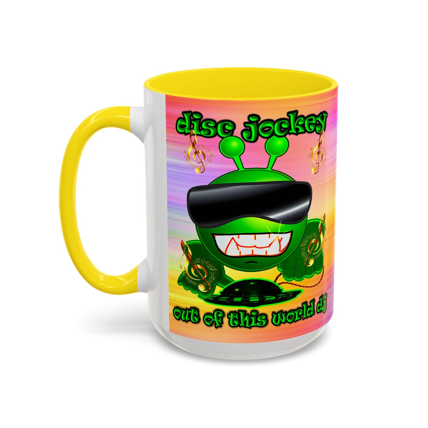 disc jockey - Accent Mug (color blur)