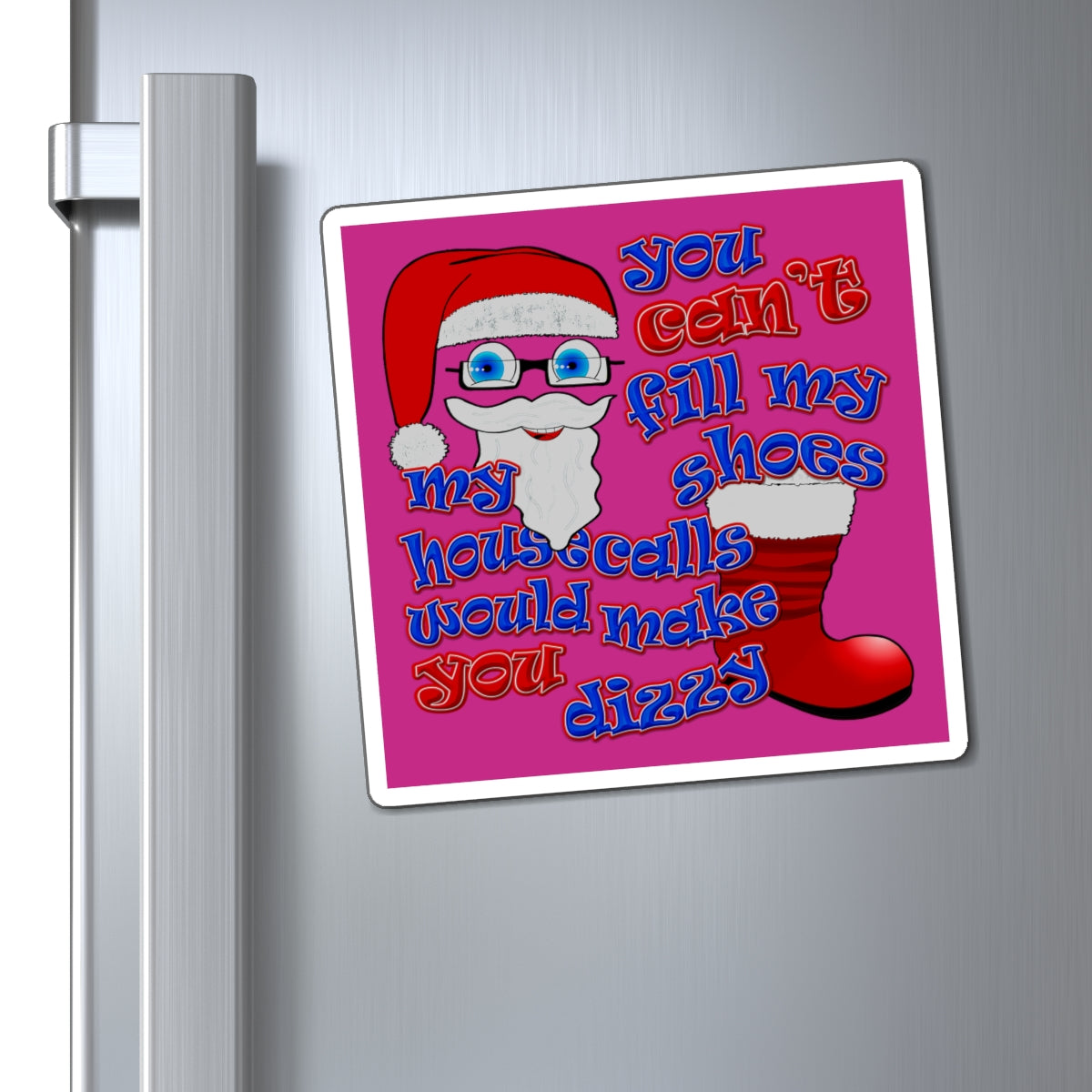 santa's shoes - Magnets - (pink)