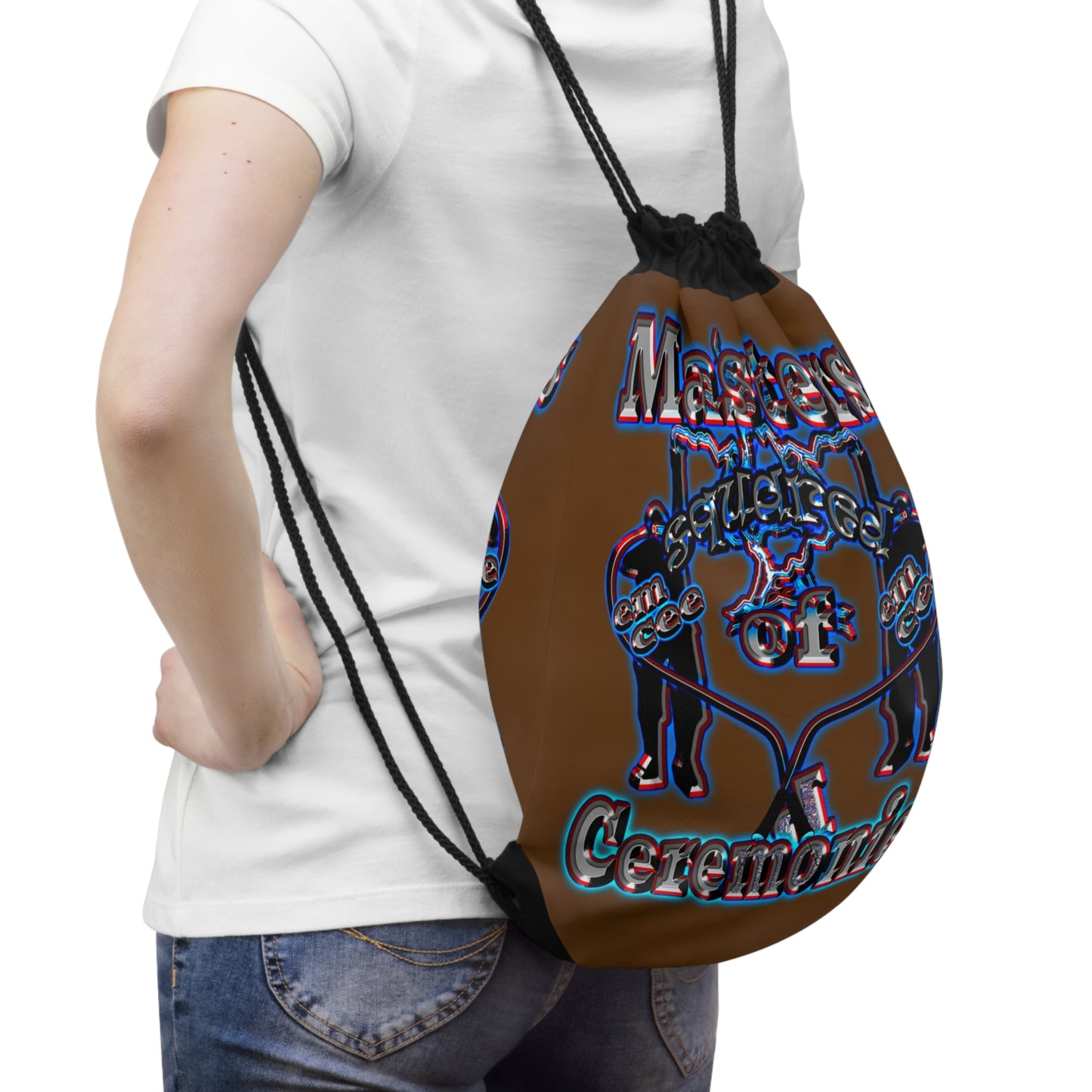 em cee squared - Drawstring Bag (brown)