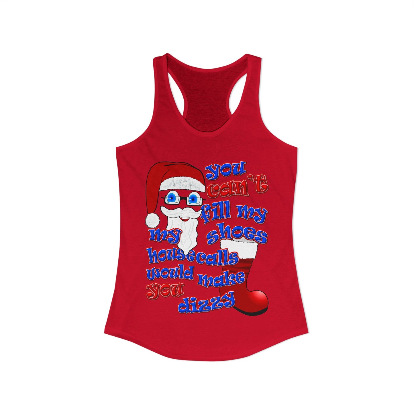 santa's shoes - Women's Ideal Racerback Tank