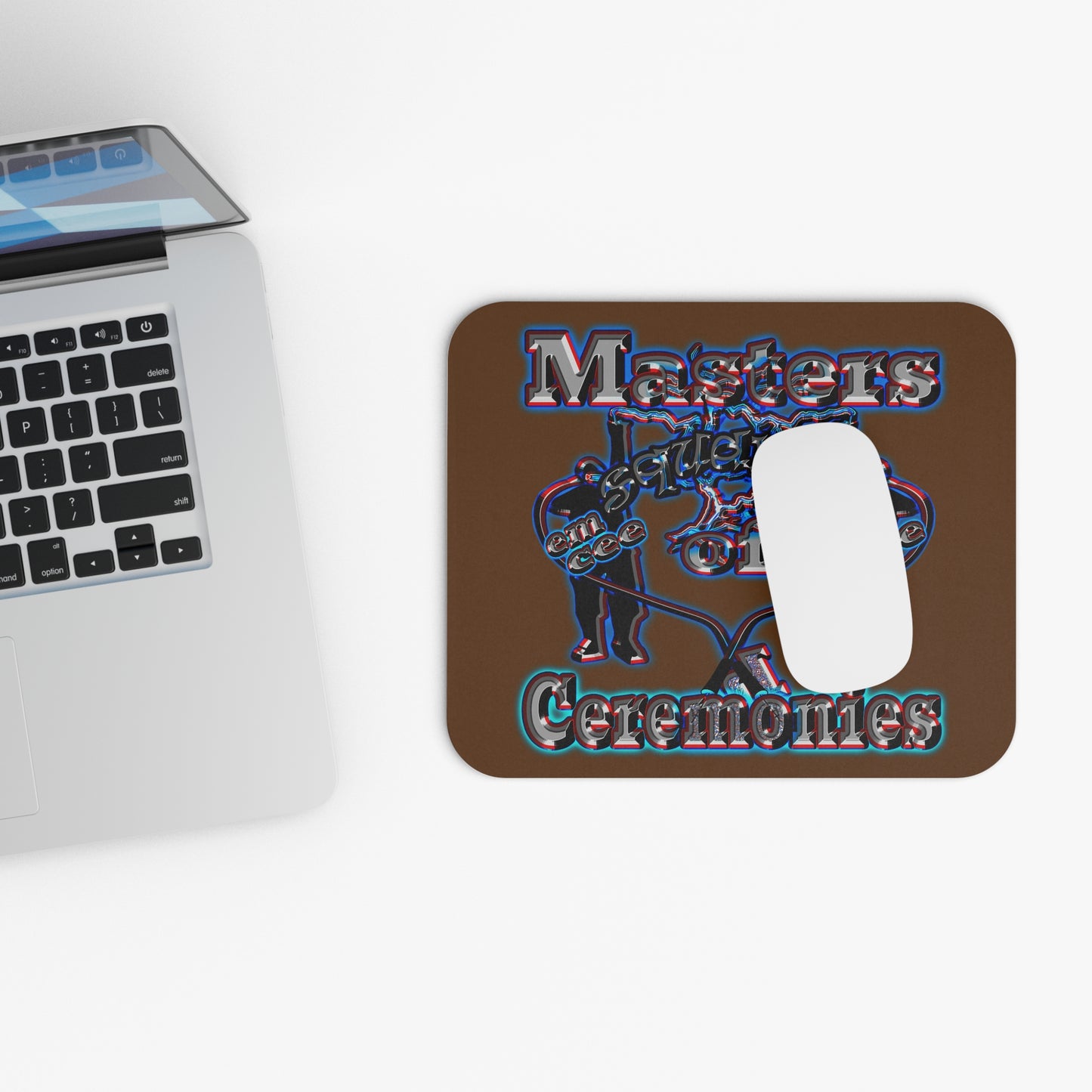 em cee squared - Mouse Pad (Rectangle) (brown)