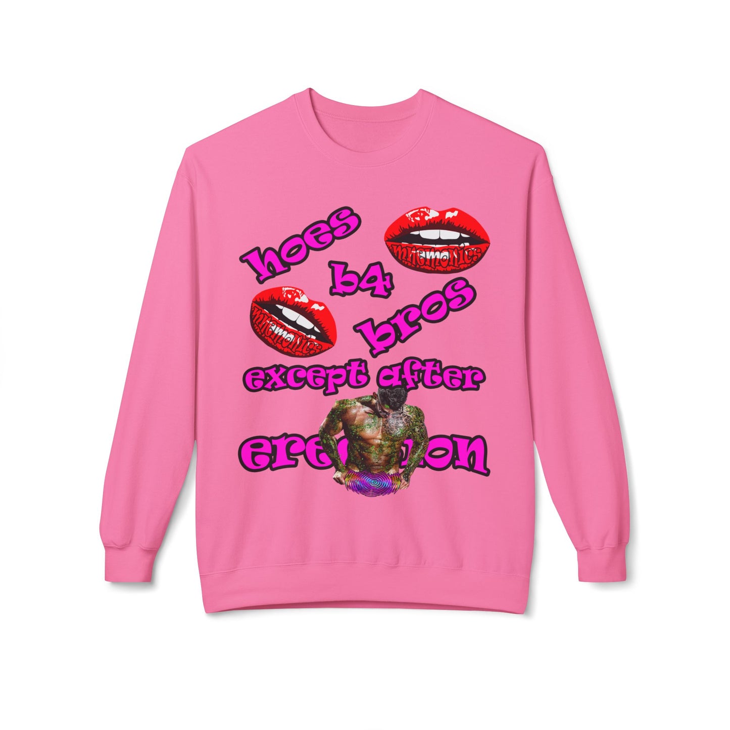 hoes b4 bros - Unisex Midweight Softstyle Fleece Crewneck Sweatshirt