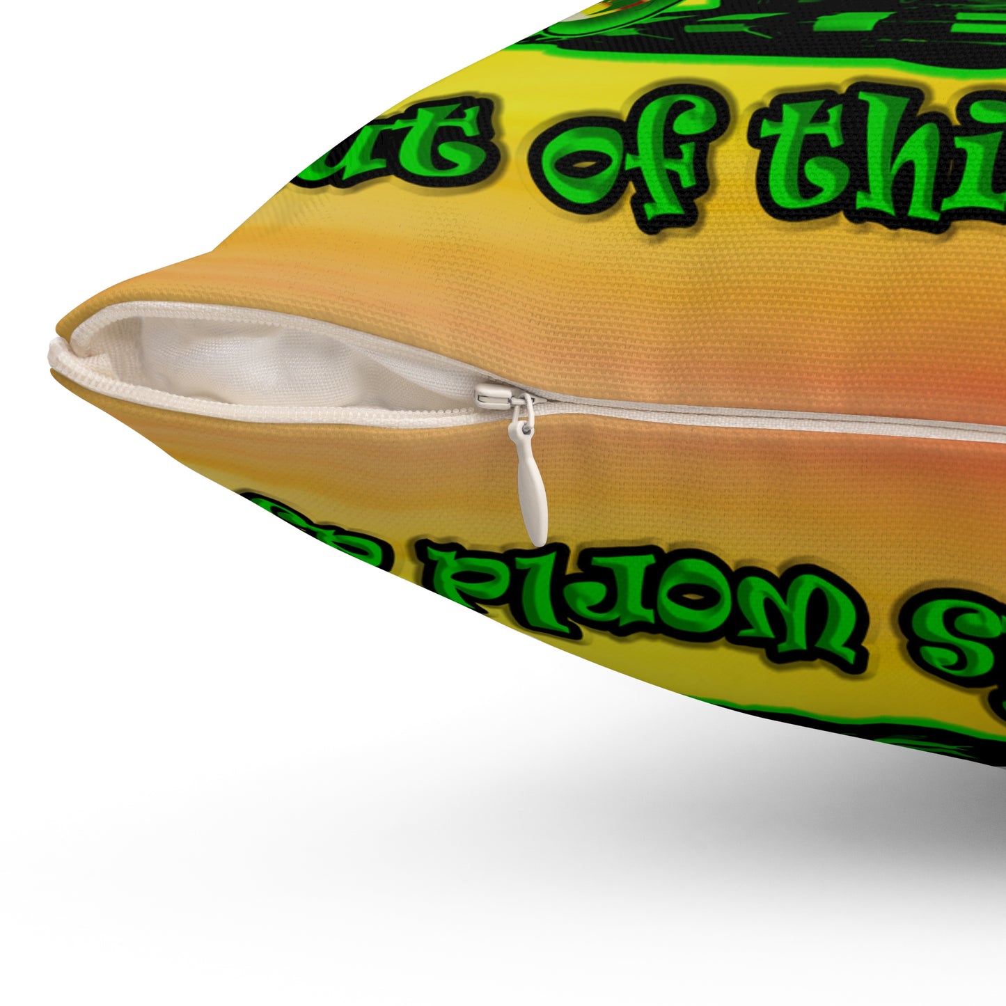 disc jockey - Spun Polyester Square Pillow - (color blur)