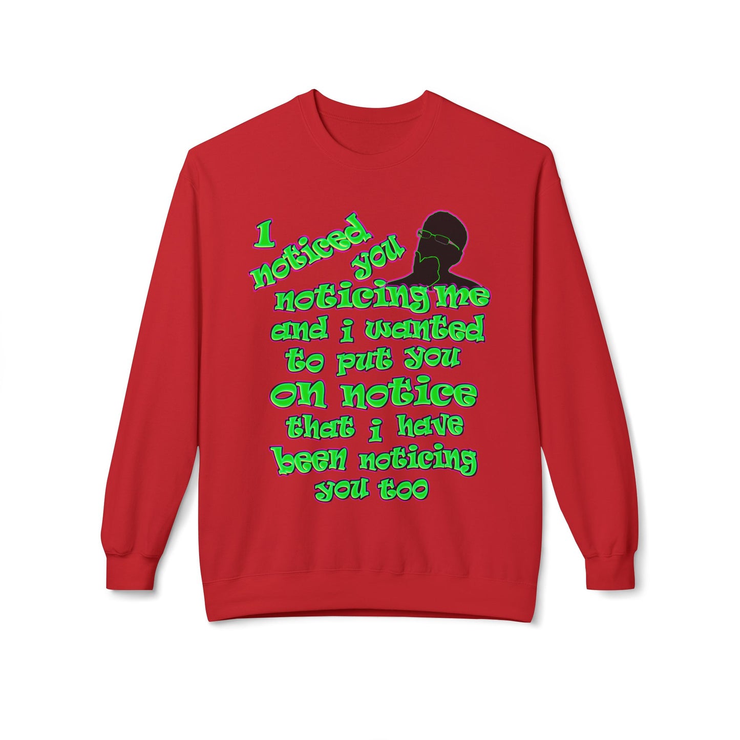 noticed you noticing - Unisex Midweight Softstyle Fleece Crewneck Sweatshirt