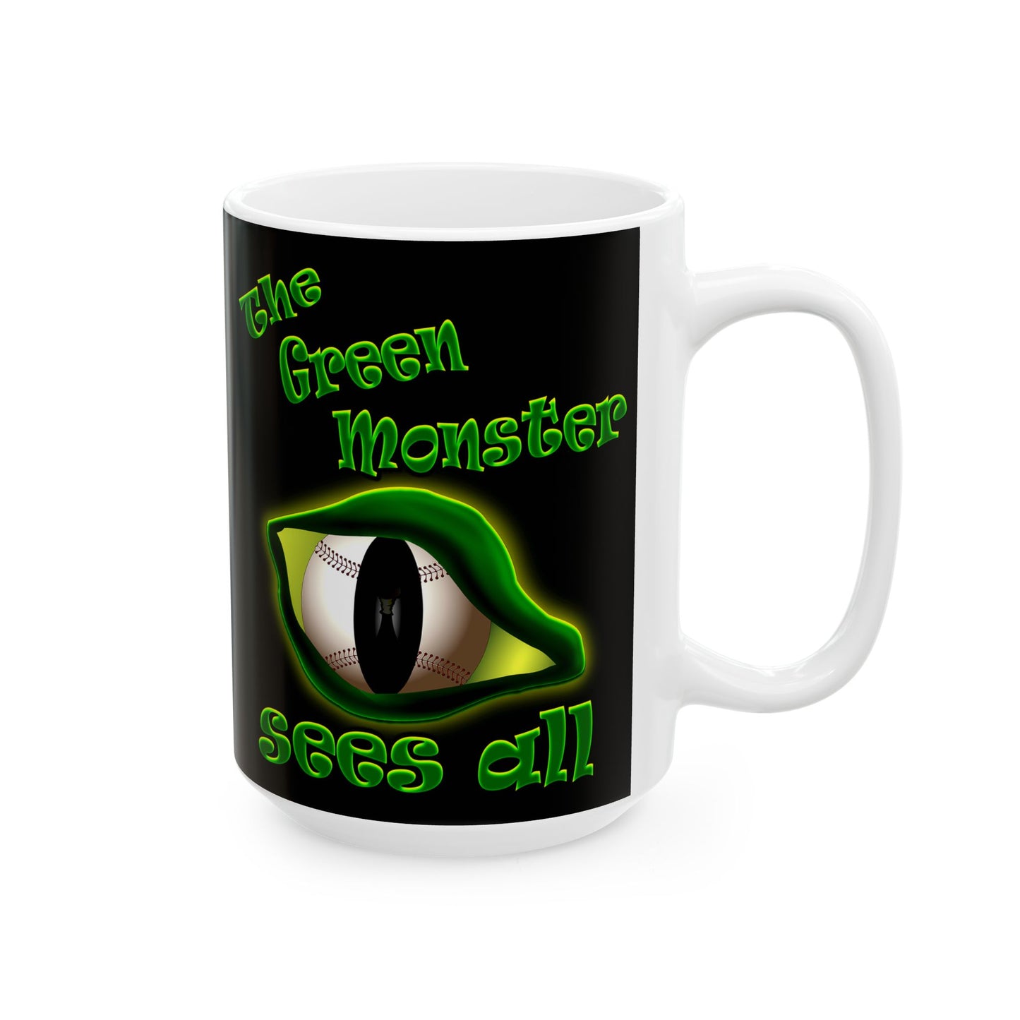 green monster - White Mug (black)