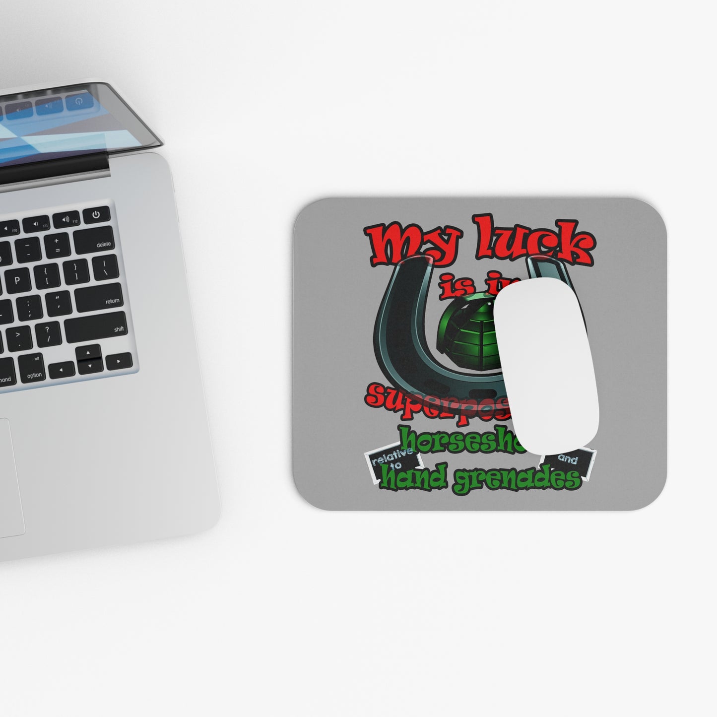 my luck - Mouse Pad (Rectangle) (light grey)