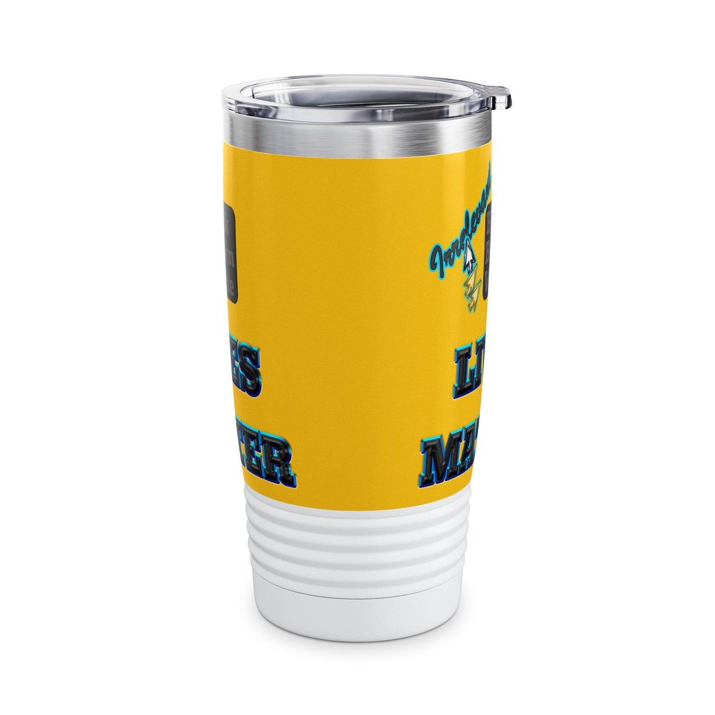 irrelevant - Ringneck Tumbler, 20oz (yellow)