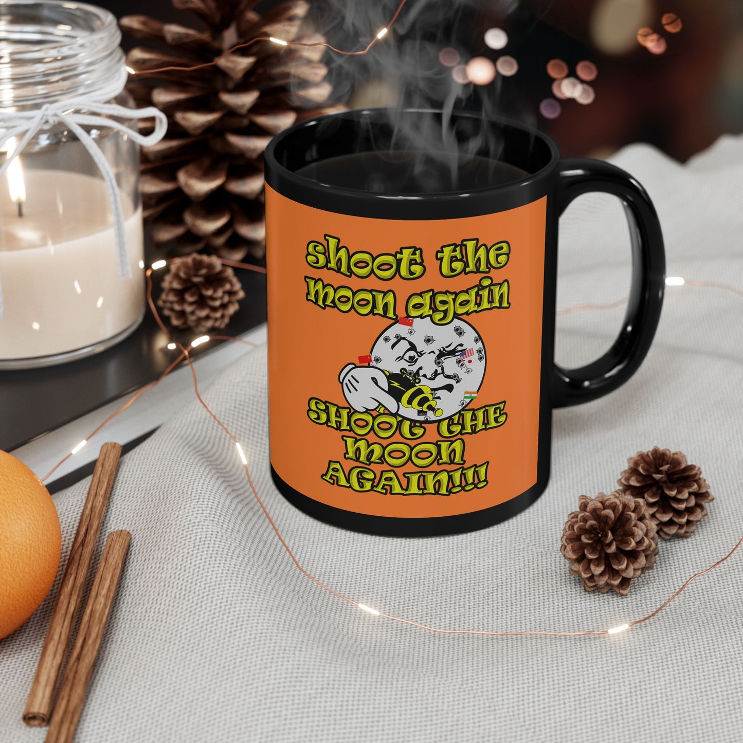 shoot the moon again - Black Mug (crusta)