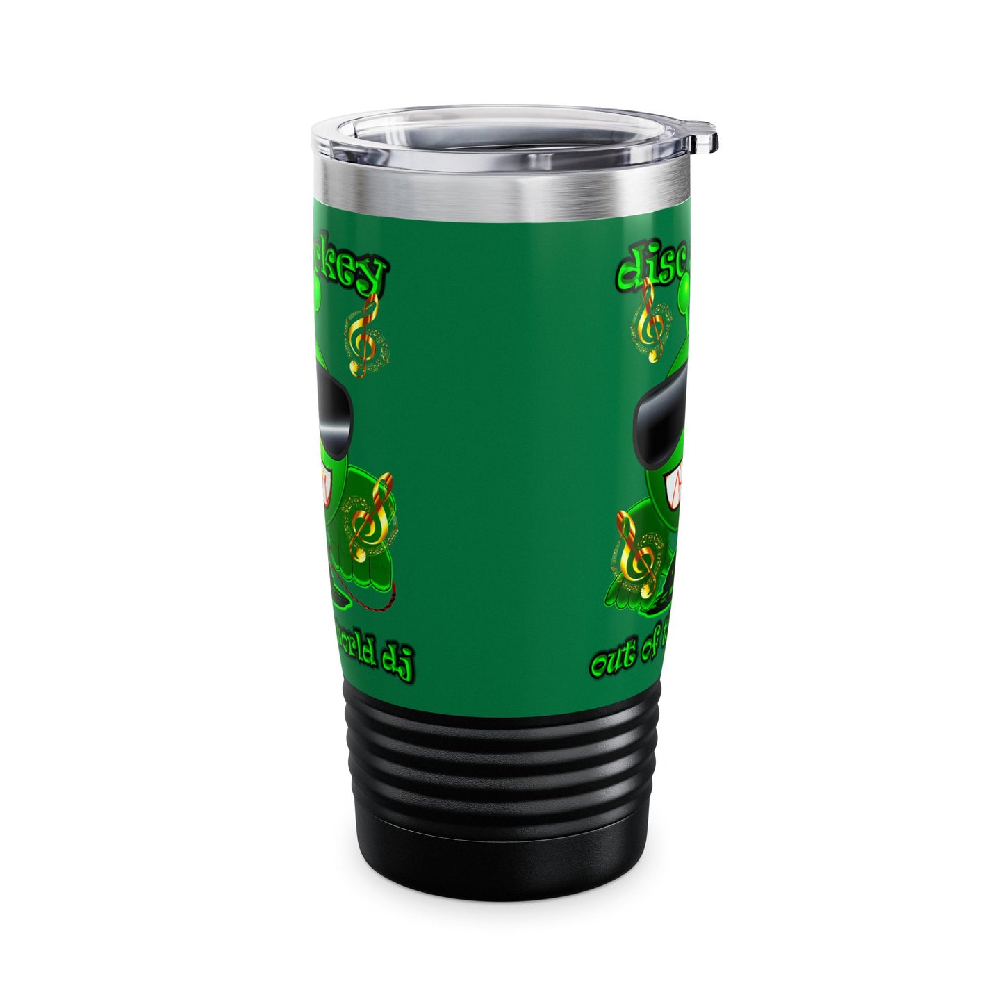 disc jockey - Ringneck Tumbler, 20oz (dark green)