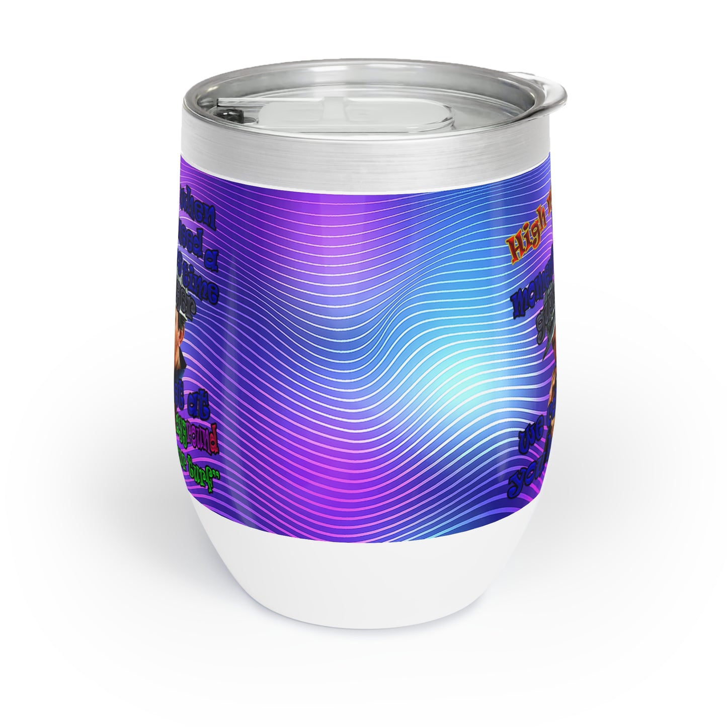 high noon - Chill Wine Tumbler (purple wave)