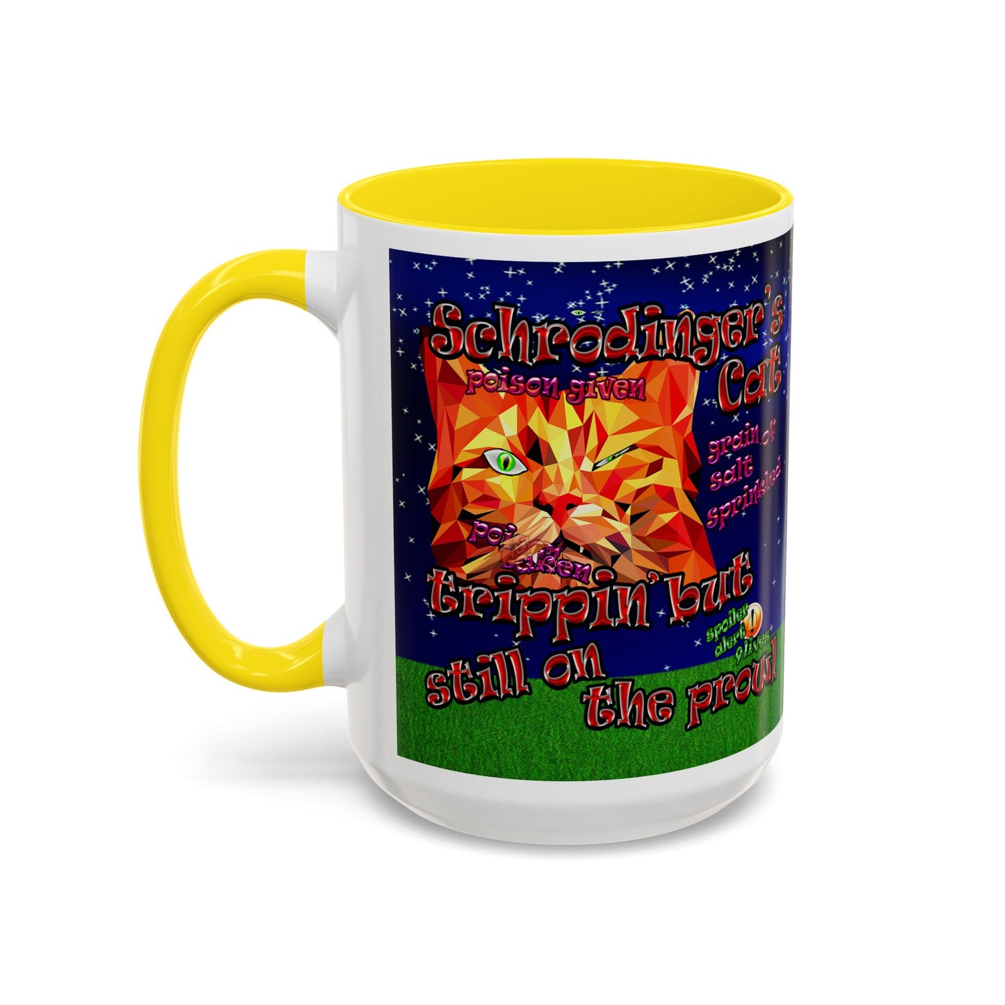 schrodinger's cat - Accent Mug ('snoops' background)