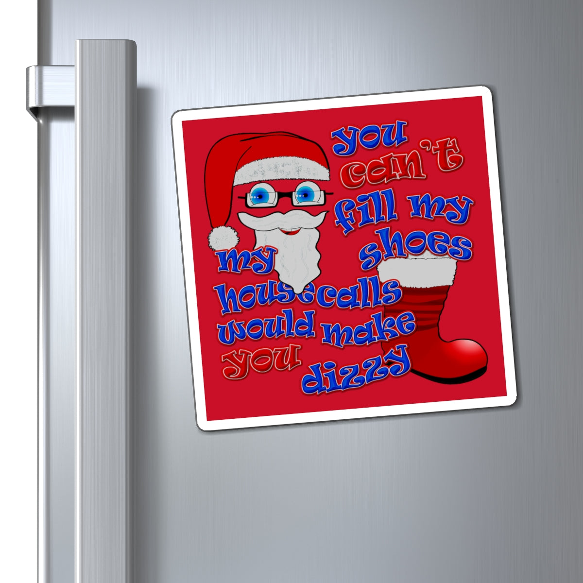 santa's shoes - Magnets - (dark red)