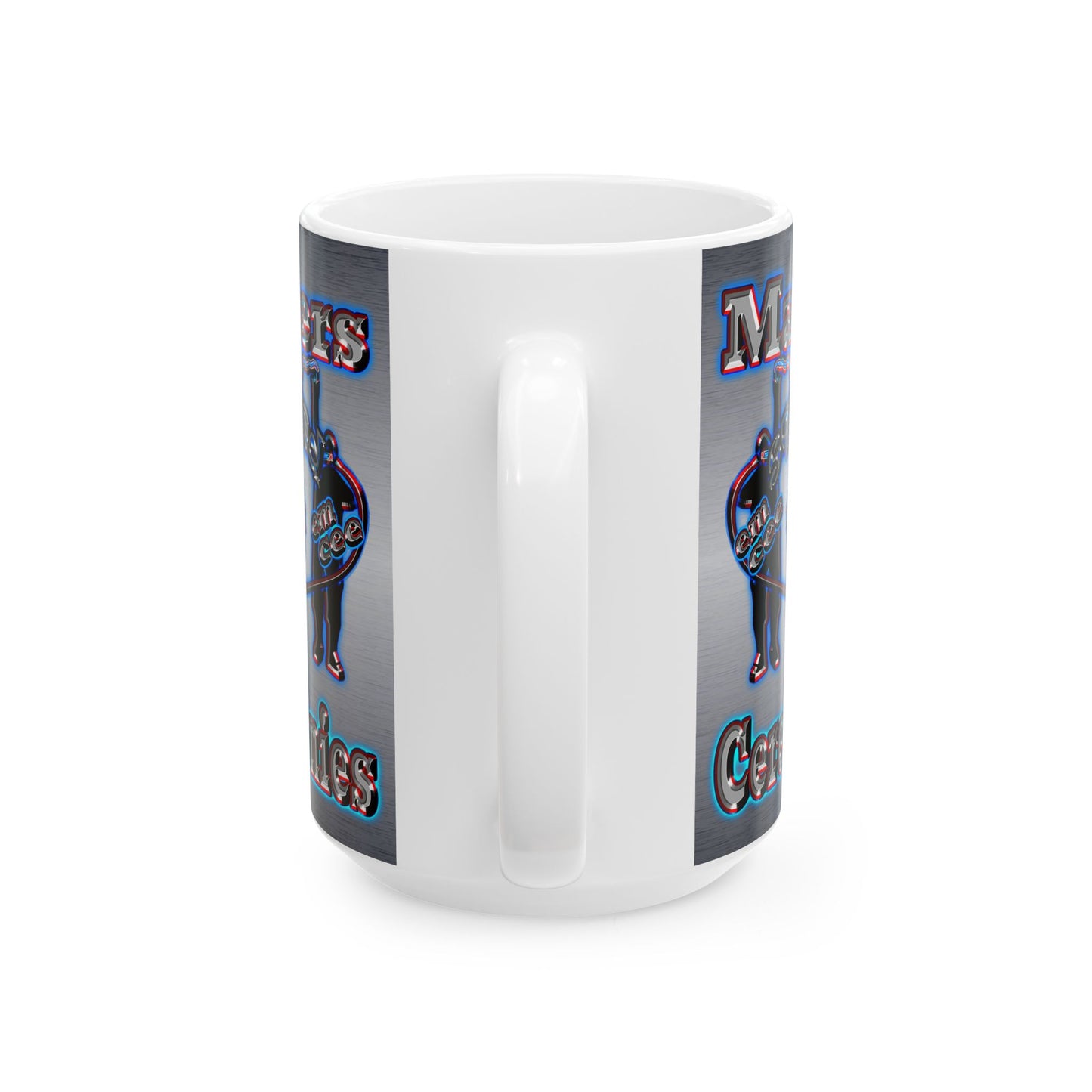 em cee squared - White Mug (brushed nickel)