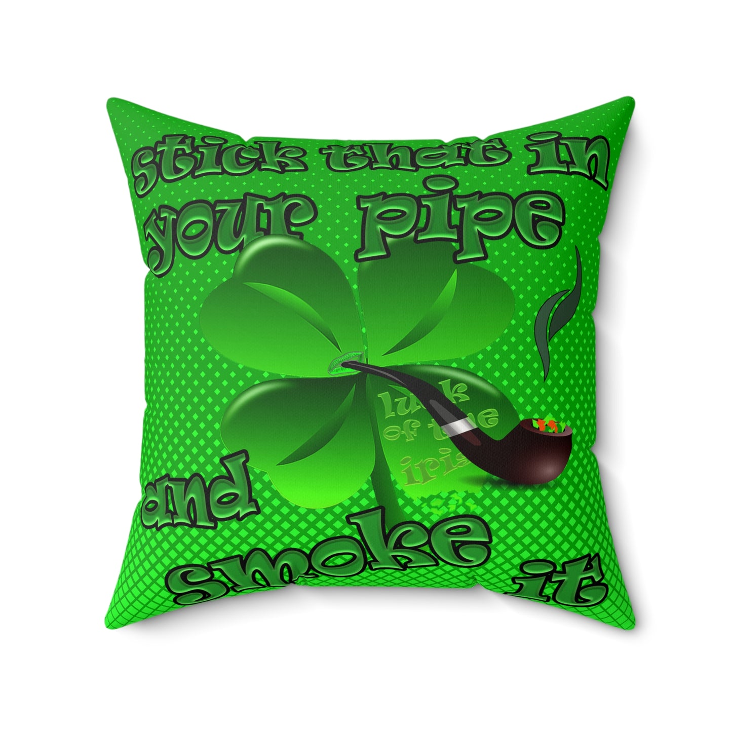 celtics logo - Faux Suede Square Pillow - (logo green)