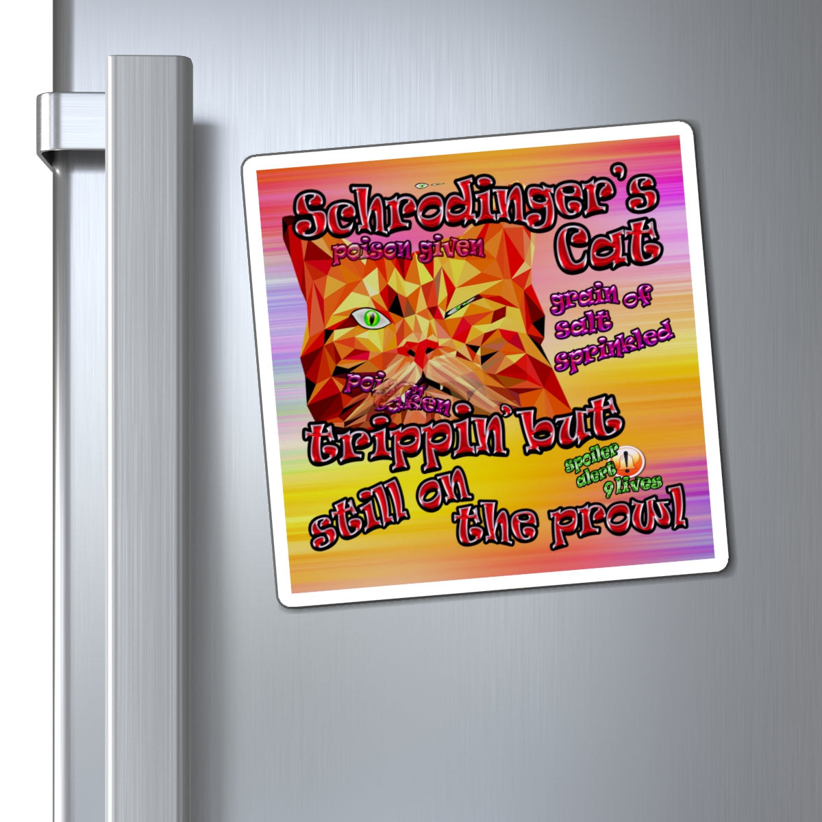 schrodinger's cat - Magnets - (color blur)