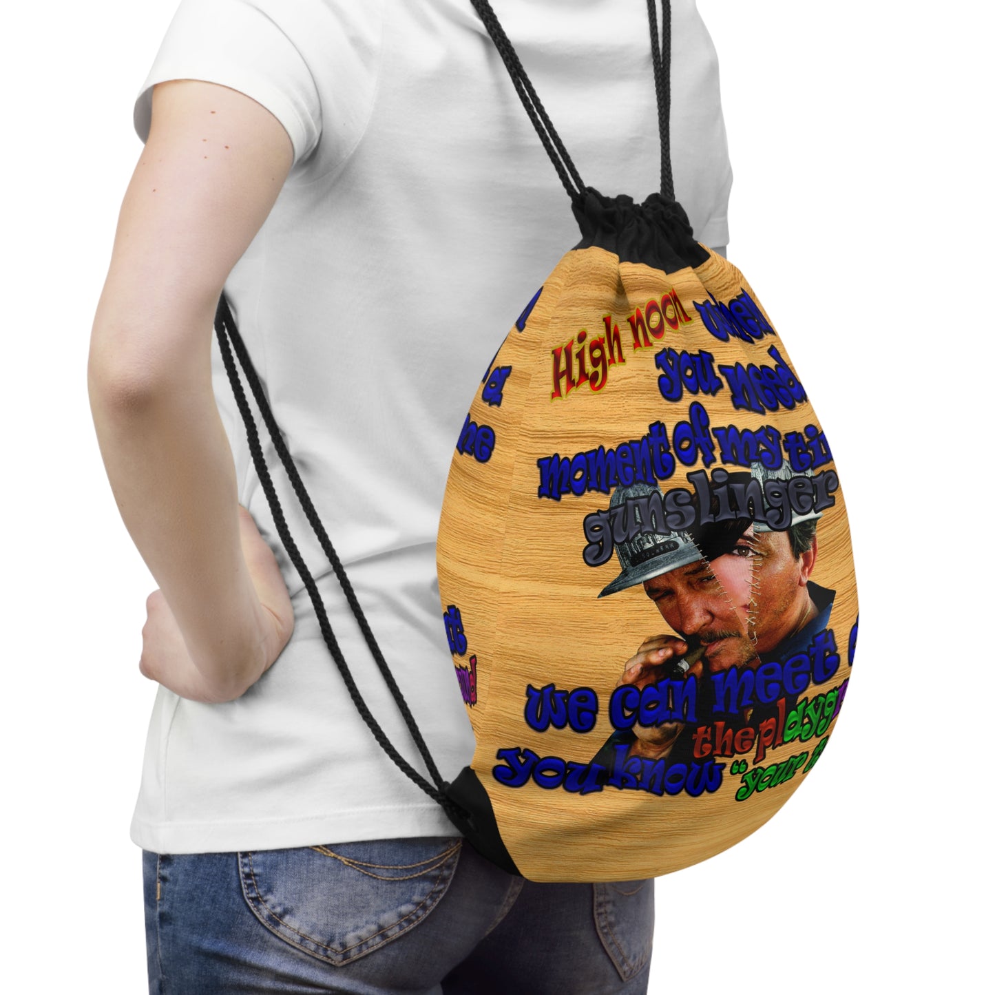 high noon - Drawstring Bag (butterscotch wood finish)