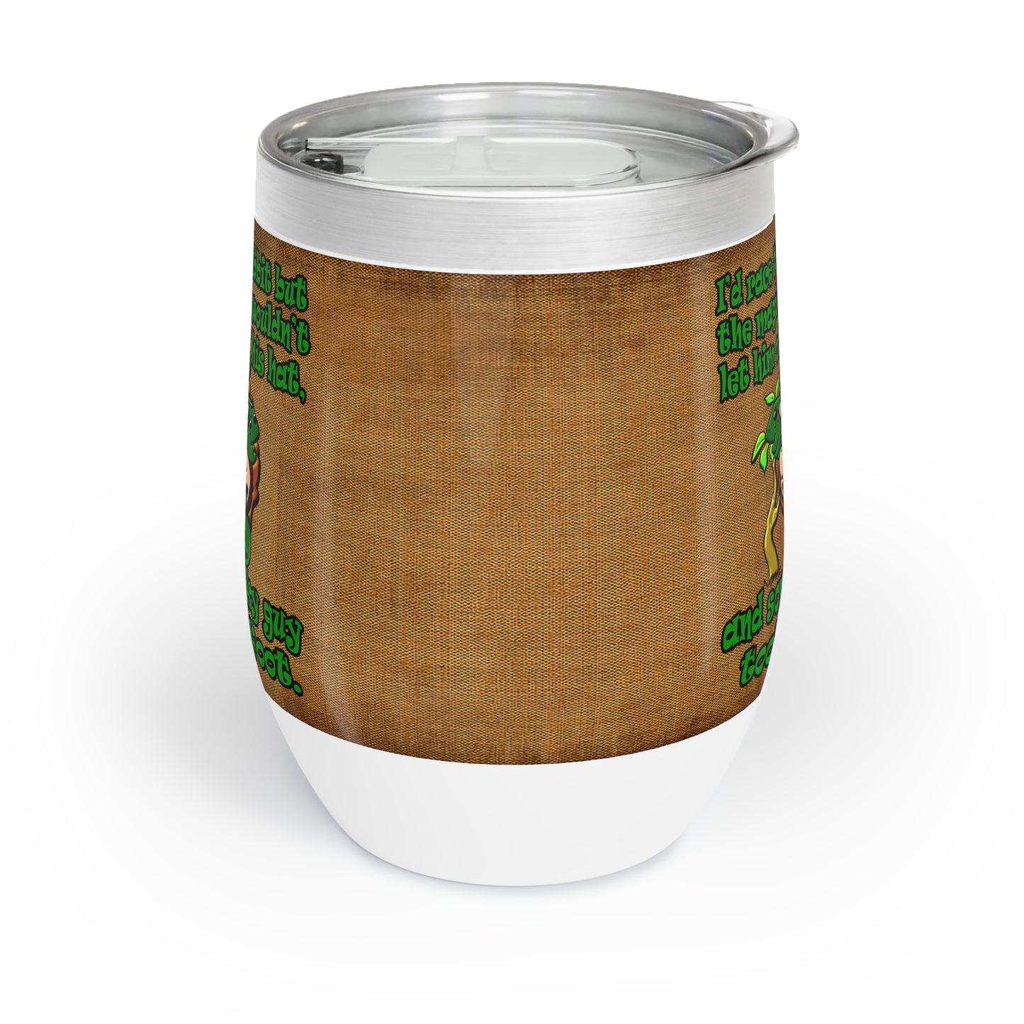 turtle race - Chill Wine Tumbler (brown papyrus)