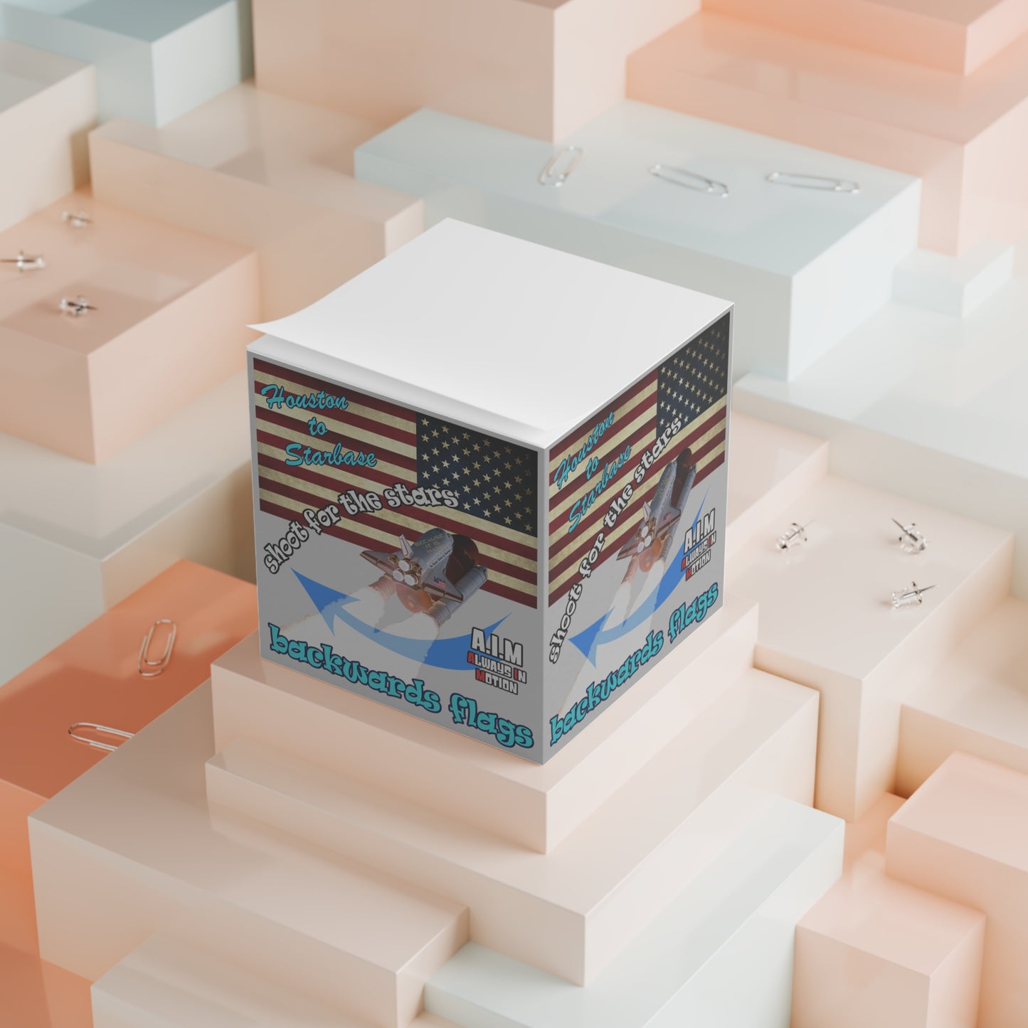 shoot for the stars - note cube (light grey)