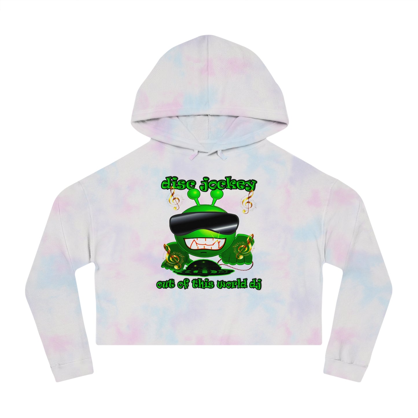 disc jockey - Women’s Cropped Hooded Sweatshirt