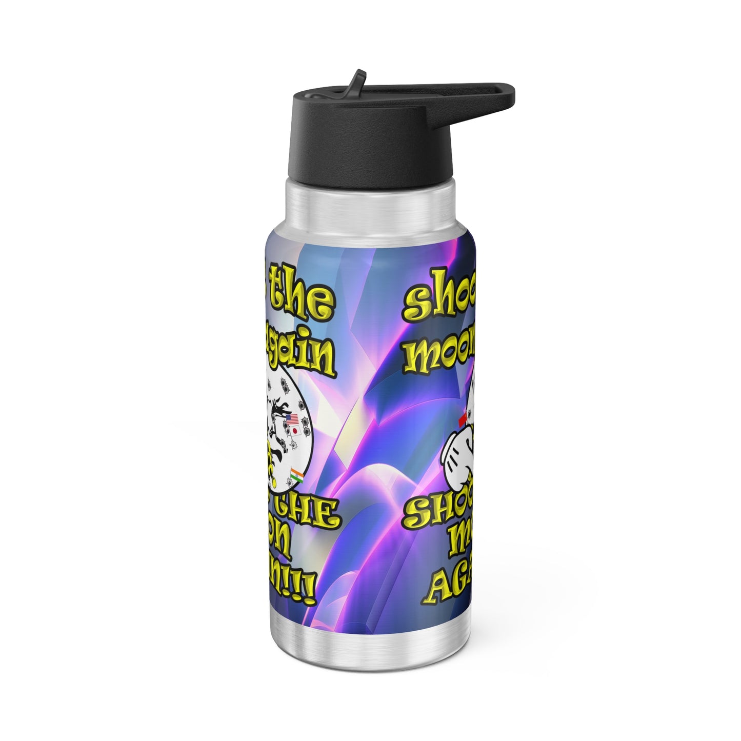 shoot the moon again - Gator Tumbler, 32oz (grey-pink wave)