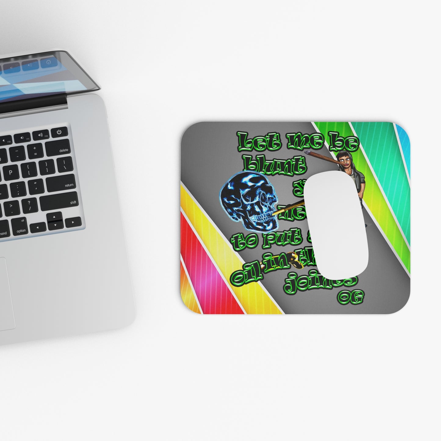 og - Mouse Pad (Rectangle) (rainbow split)