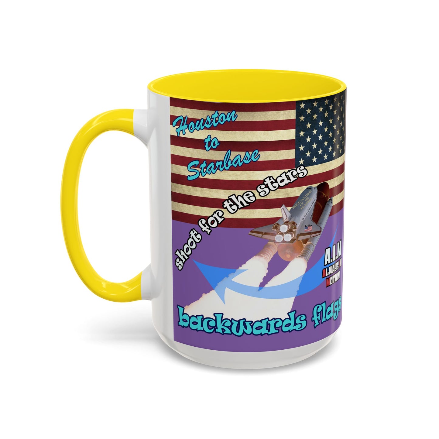 shoot for the stars - Accent Mug (light purple)