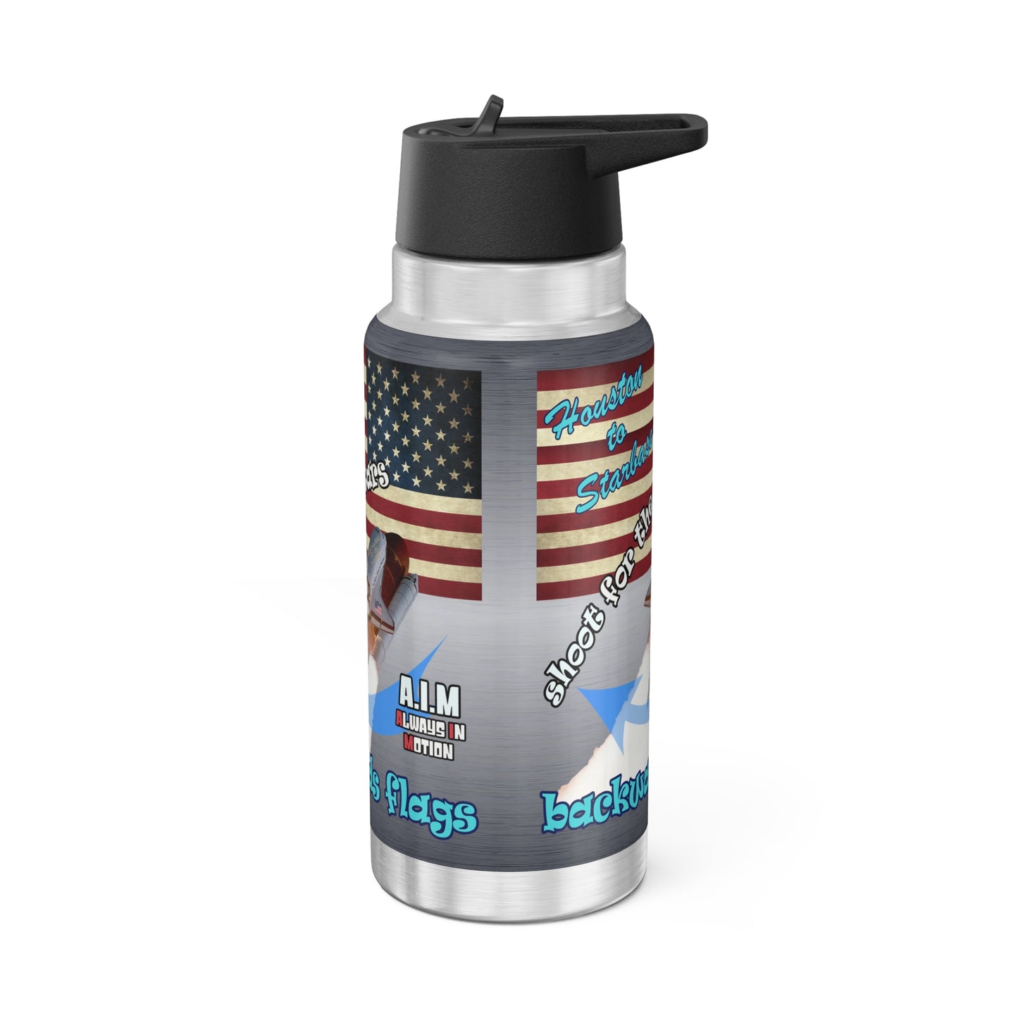 shoot for the stars - Gator Tumbler, 32oz (brushed nickel)