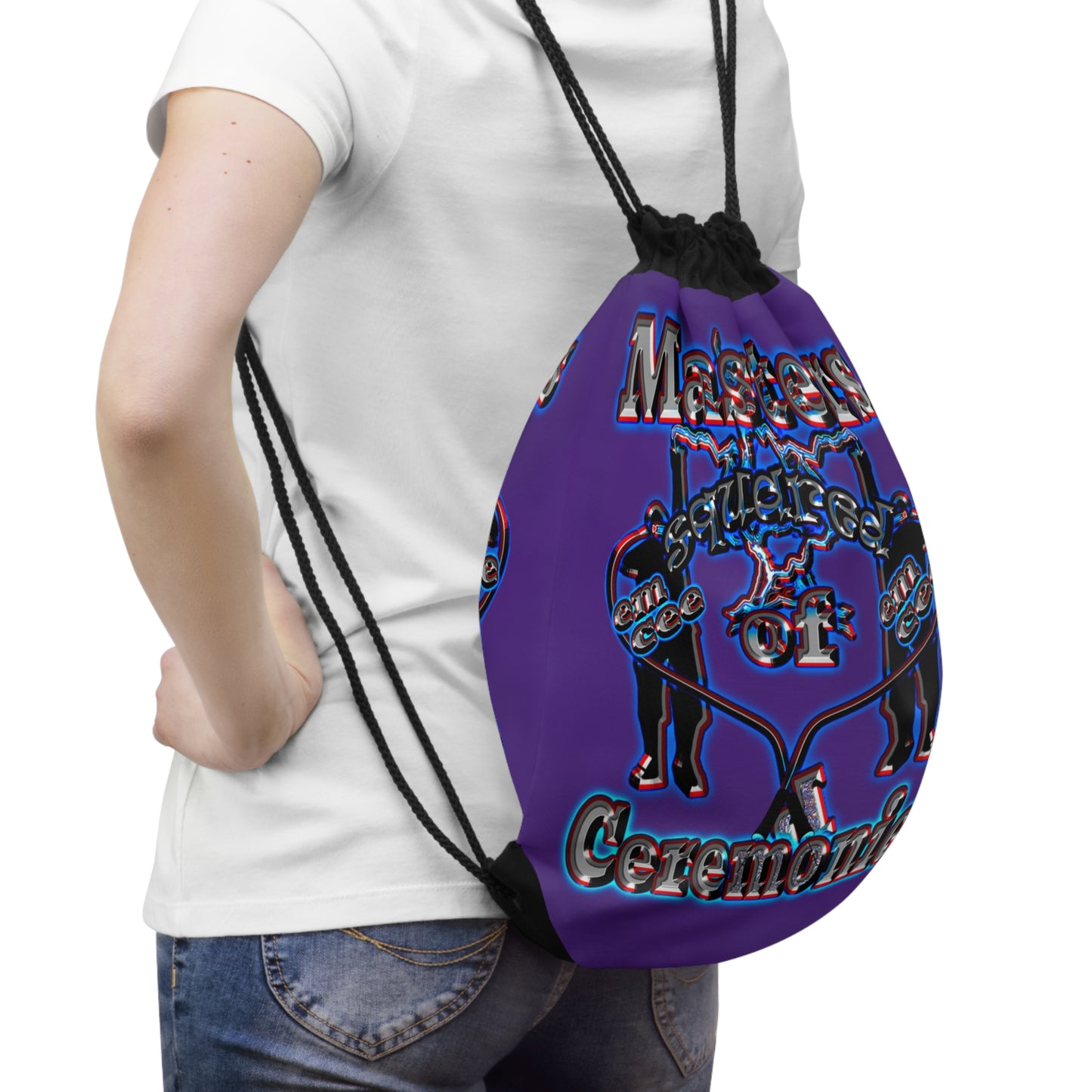 em cee squared - Drawstring Bag (purple)
