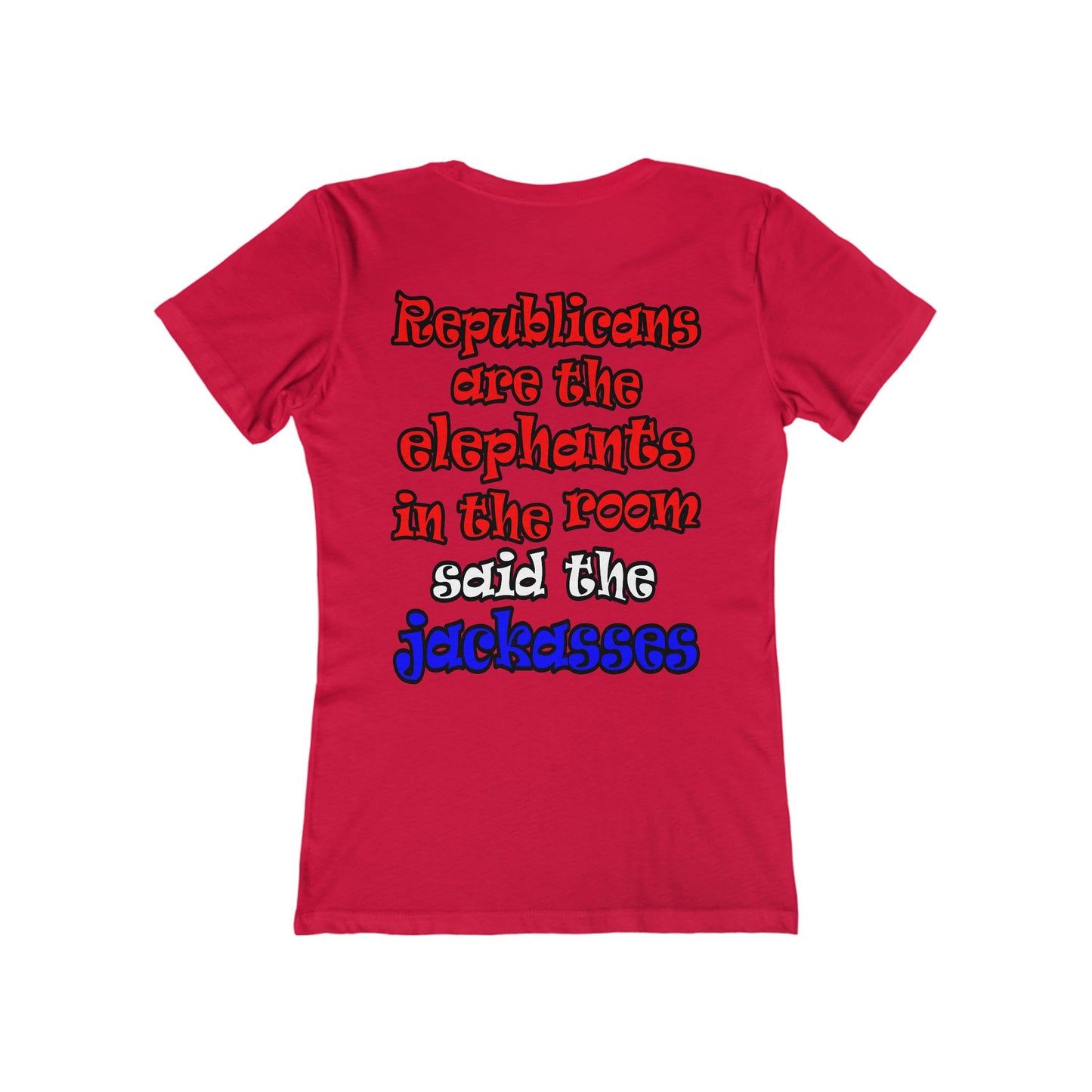 donkeys and elephants - Women's The Boyfriend Tee