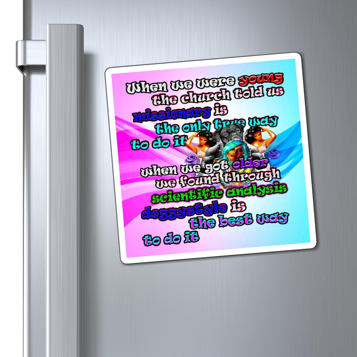 doggystyle - Magnets - (light blue-pink wave)