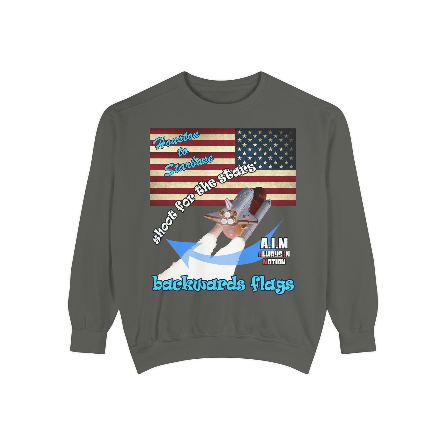 shoot for the stars - Unisex Garment-Dyed Sweatshirt