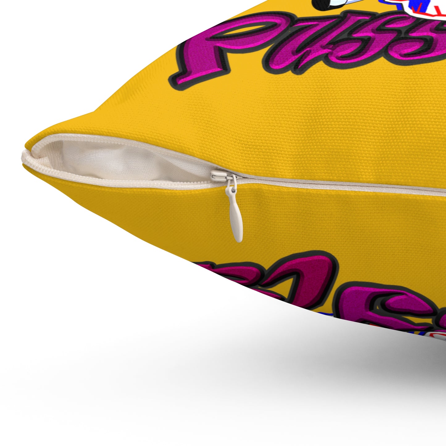 tag that - Spun Polyester Square Pillow - (yellow)