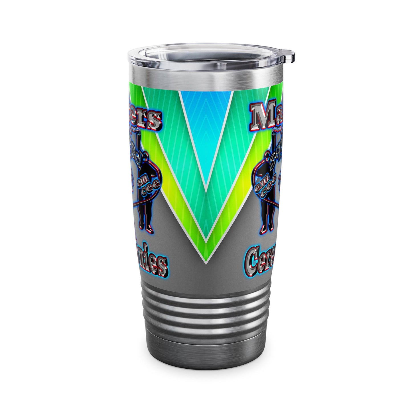 em cee squared - Ringneck Tumbler, 20oz (rainbow split)
