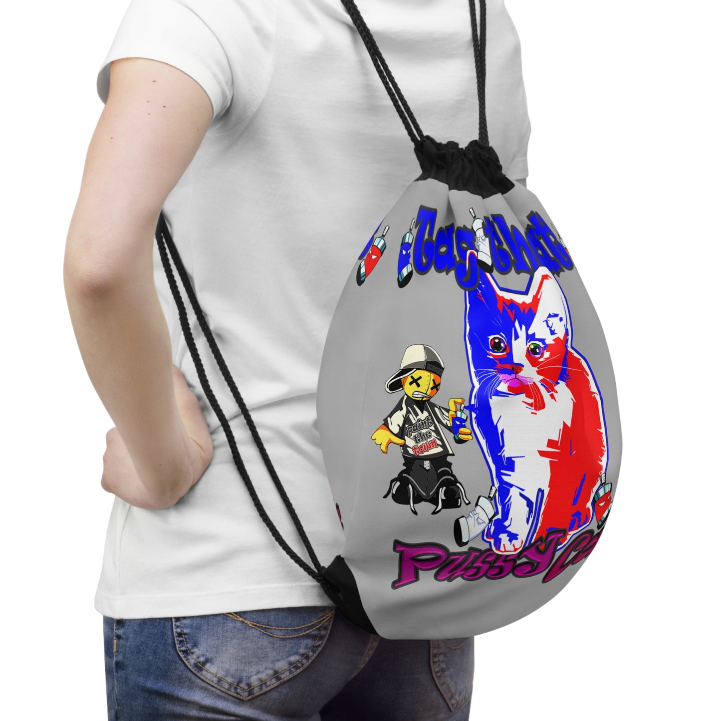 tag that - Drawstring Bag (light grey)