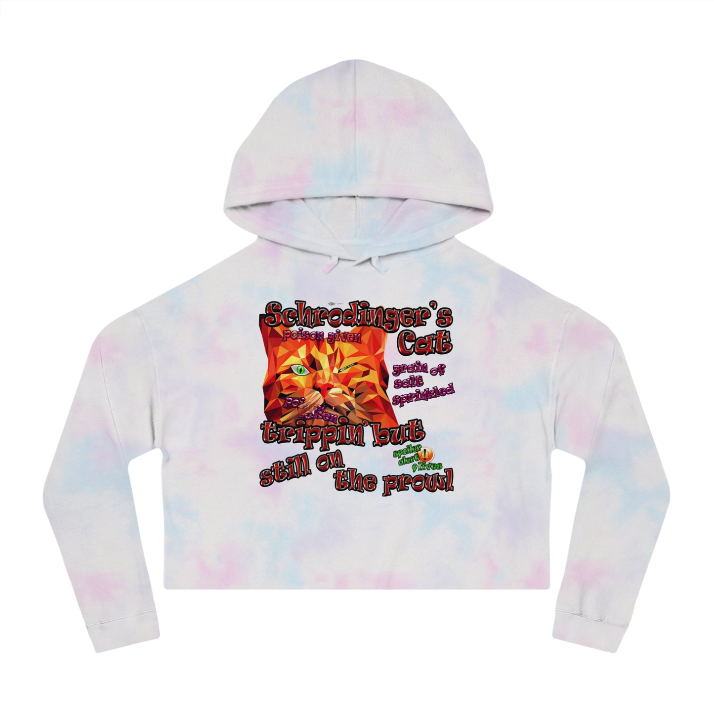 schrodinger's cat - Women’s Cropped Hooded Sweatshirt