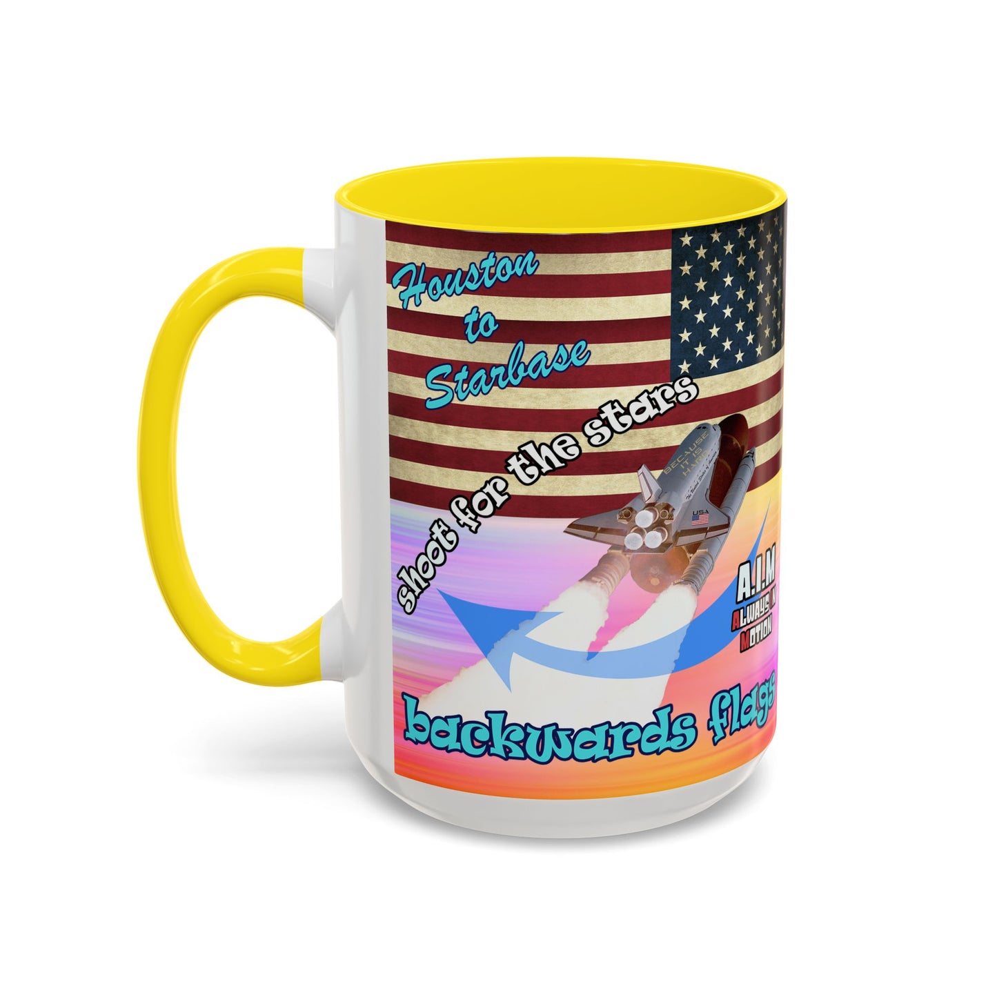 shoot for the stars - Accent Mug (color blur)