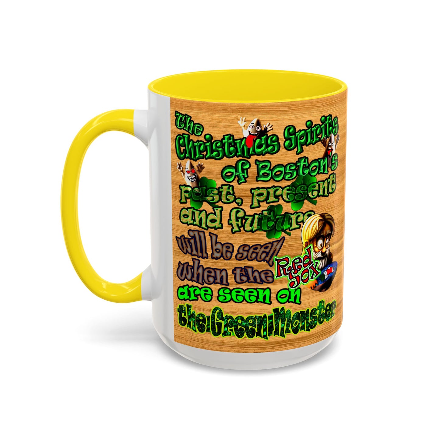 christmas spirits of boston - Accent Mug (butterscotch wood finish)