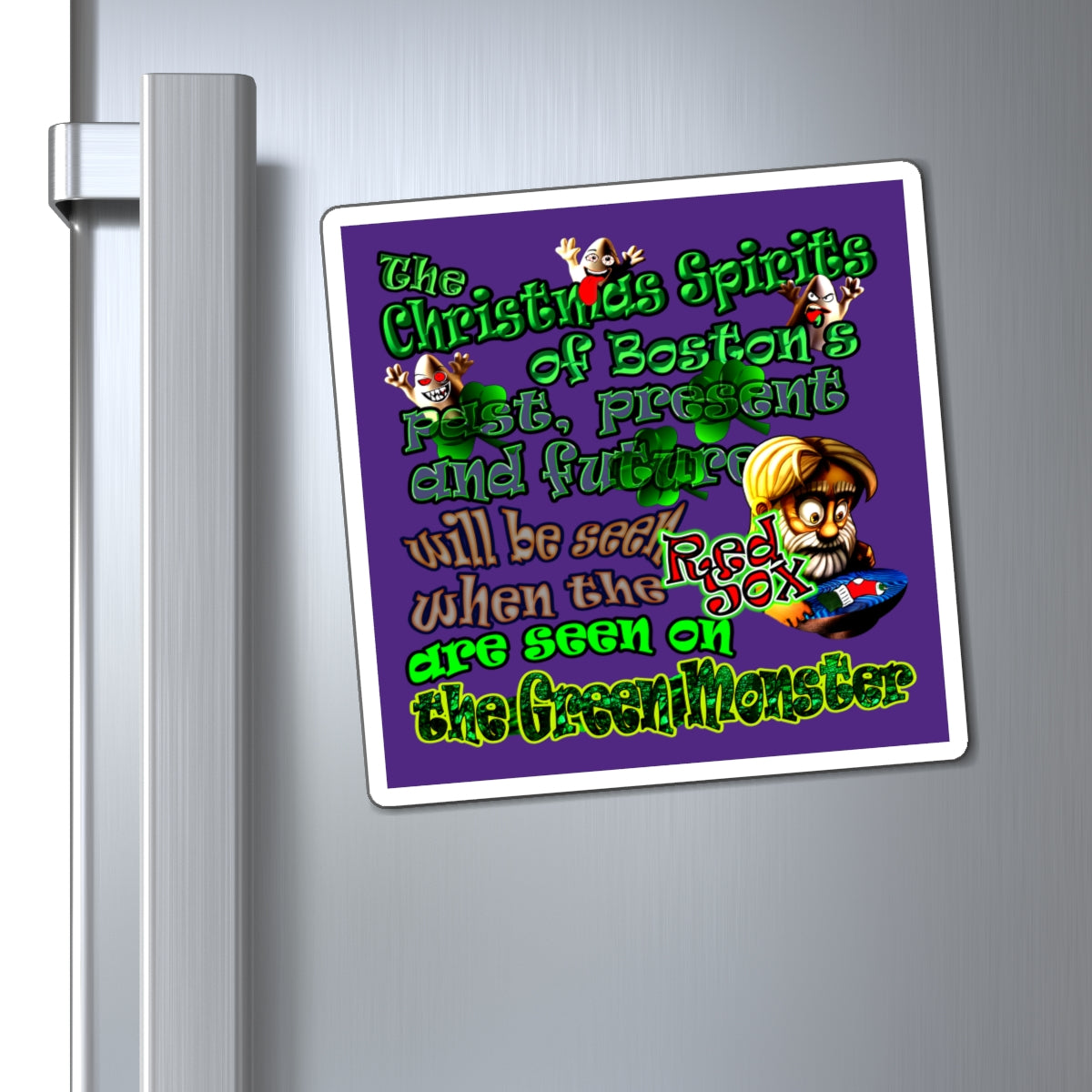 christmas spirits of boston - Magnets - (purple)