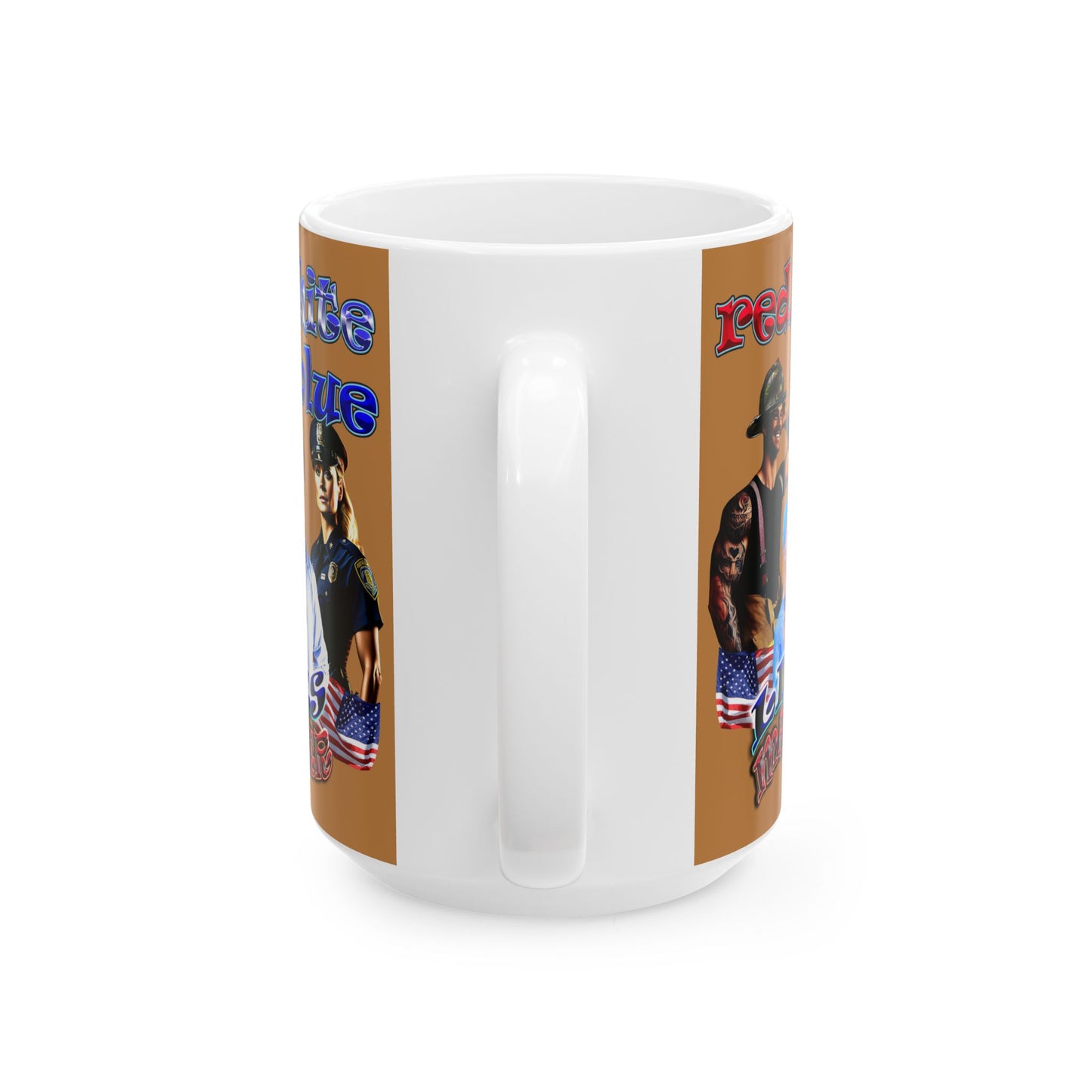 rw&b lives matter - White Mug (light brown)