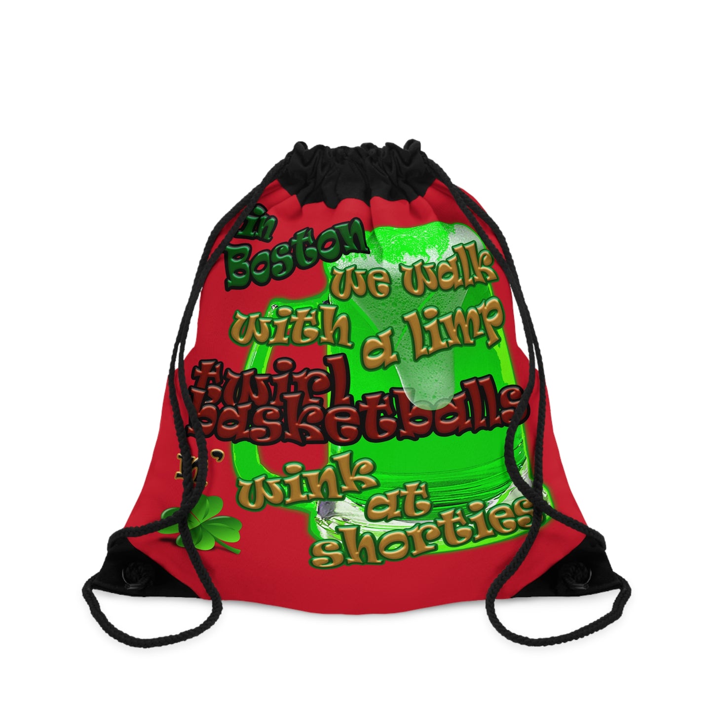 celtics logo - Drawstring Bag (dark red)