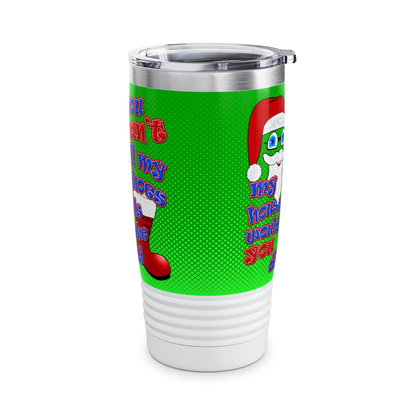 santa's shoes - Ringneck Tumbler, 20oz (logo green)