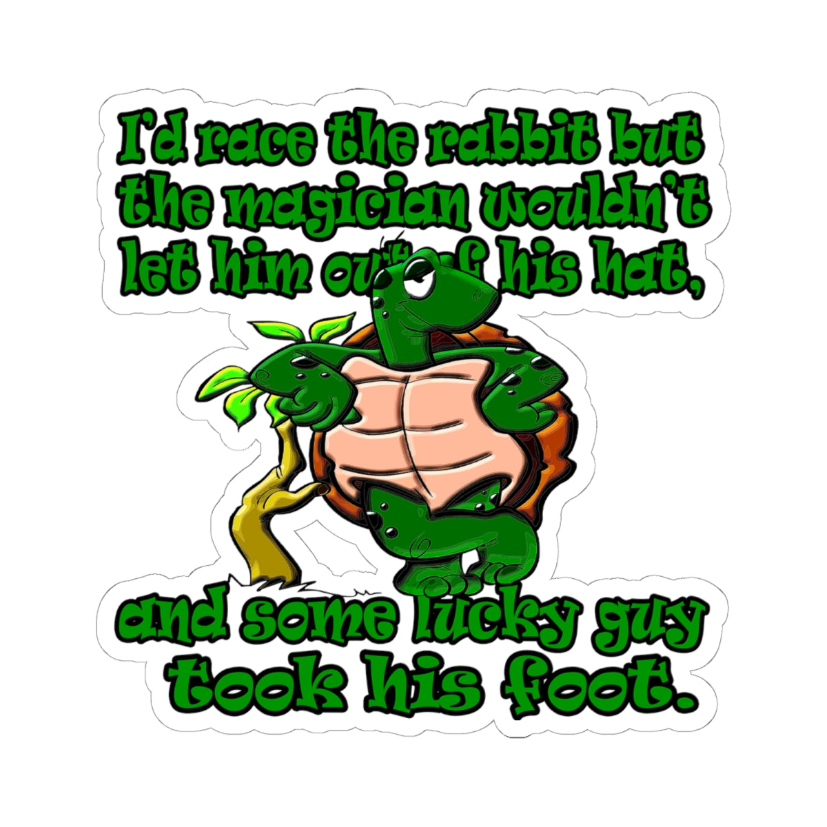 turtle race - Kiss-Cut Stickers