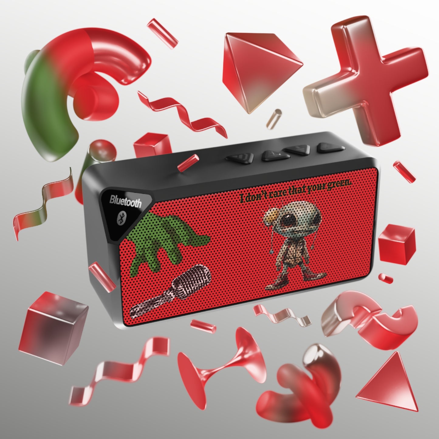 I don't care that your green - Jabba Bluetooth Speaker (red)