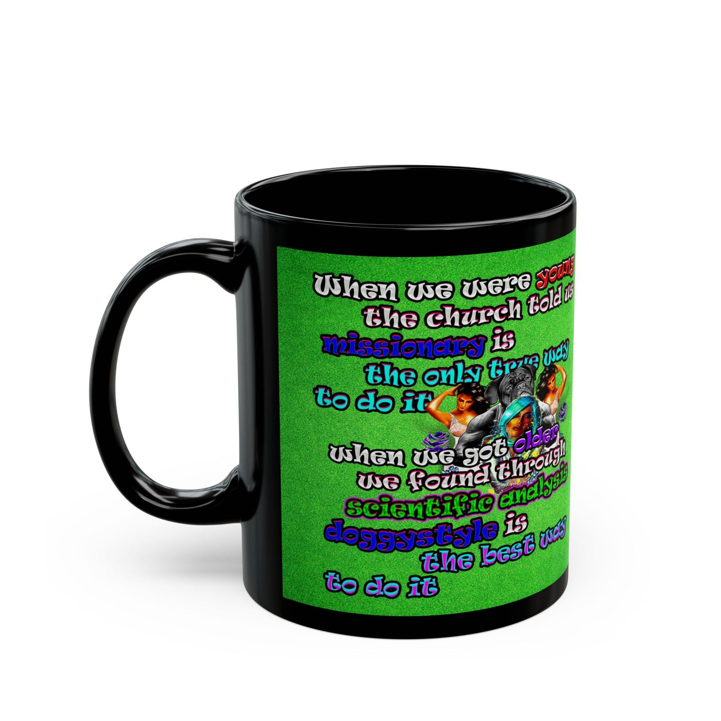doggystyle - Black Mug (green turf)