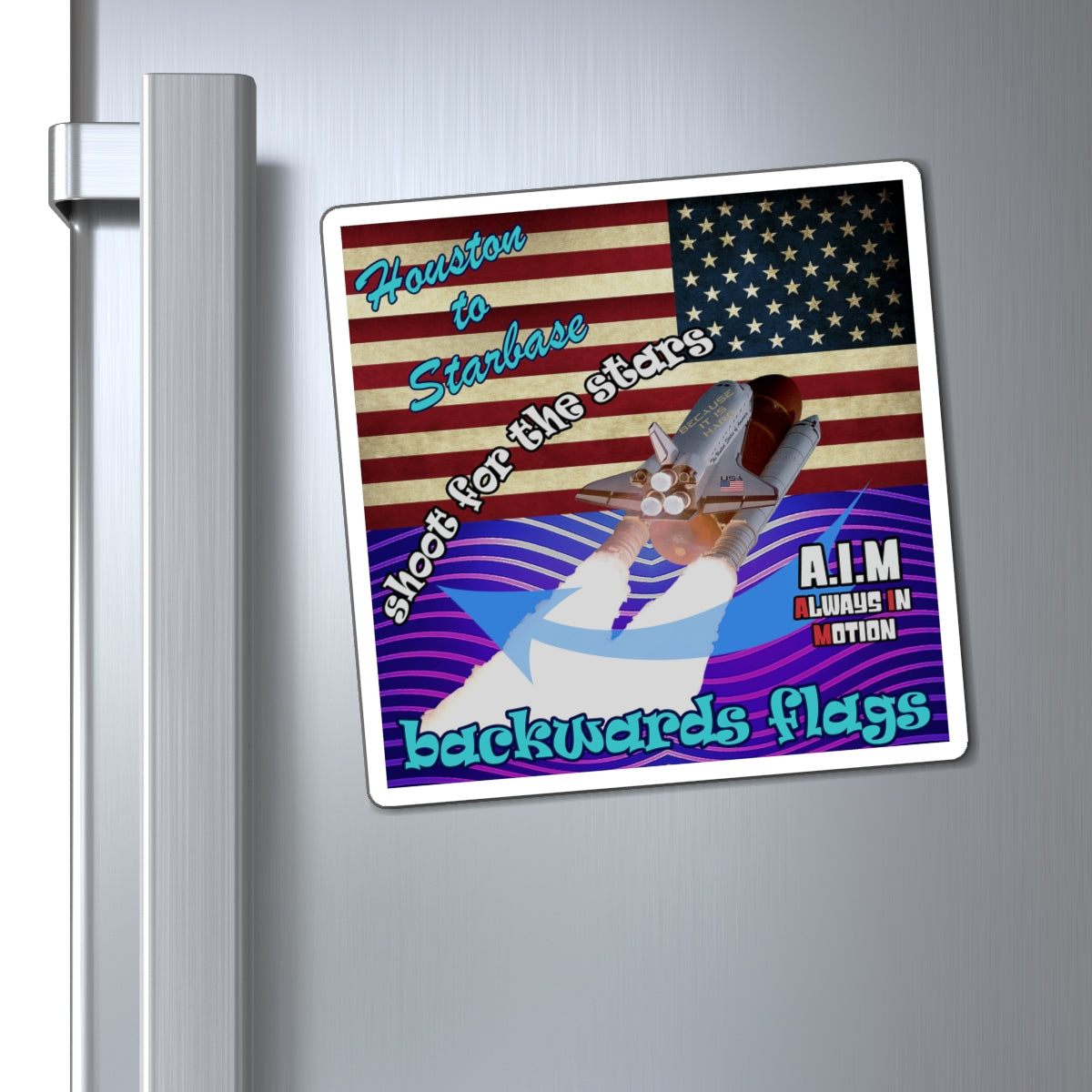 shoot for the stars - Magnets - (purple wave)