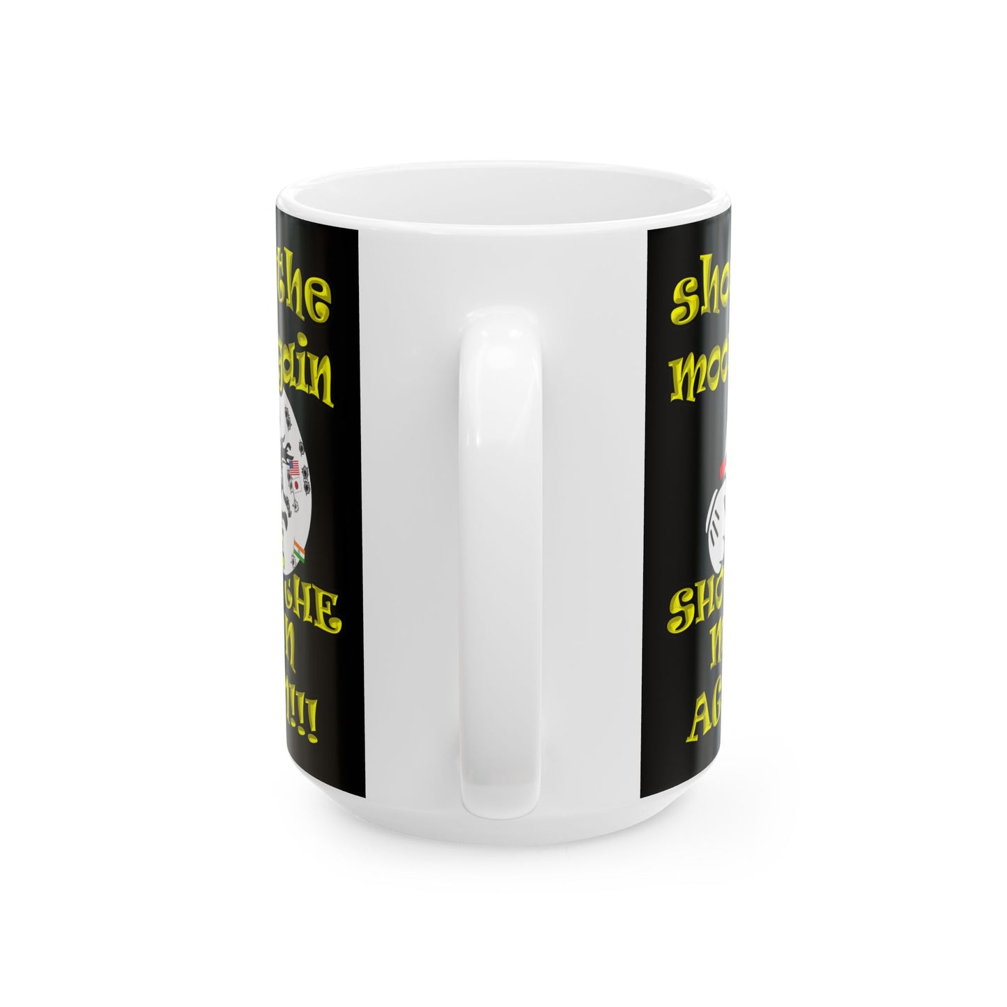 shoot the moon again - White Mug (black)