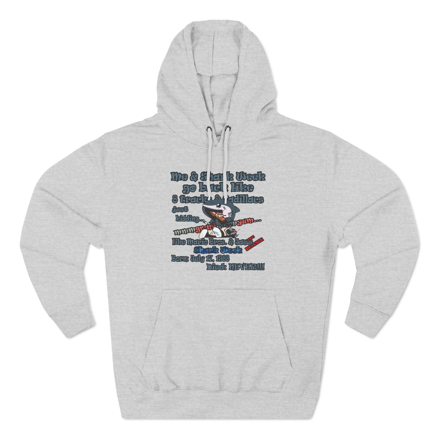 shark week - Three-Panel Fleece Hoodie