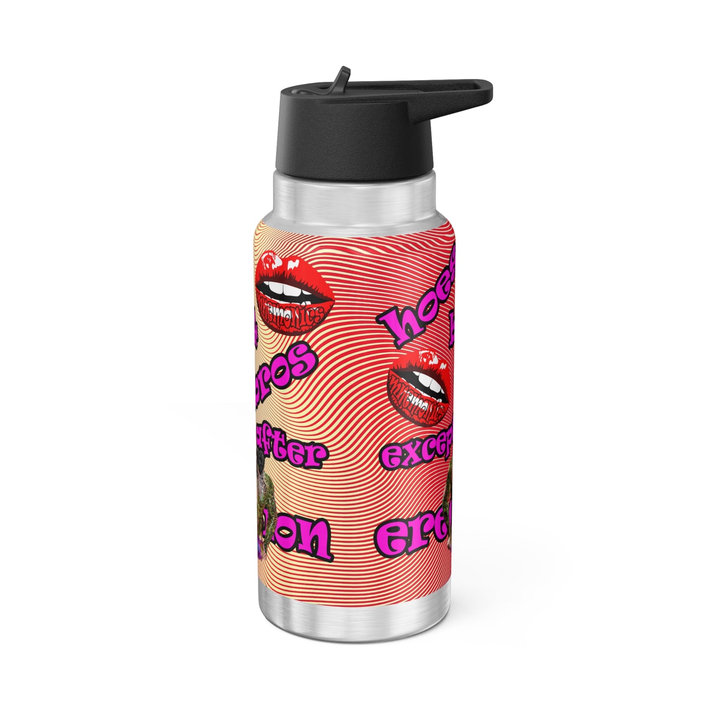 hoes b4 bros - Gator Tumbler, 32oz (yellow-orange wave)